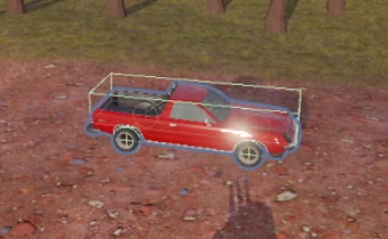 Boîte de collision de la voiture.